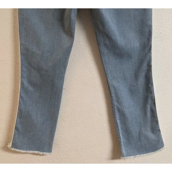 NEW~VERONICA BEARD Carly Kick Flare High Waisted Tuxedo Stripe Cropped Jeans 29 - Picture 14 of 16